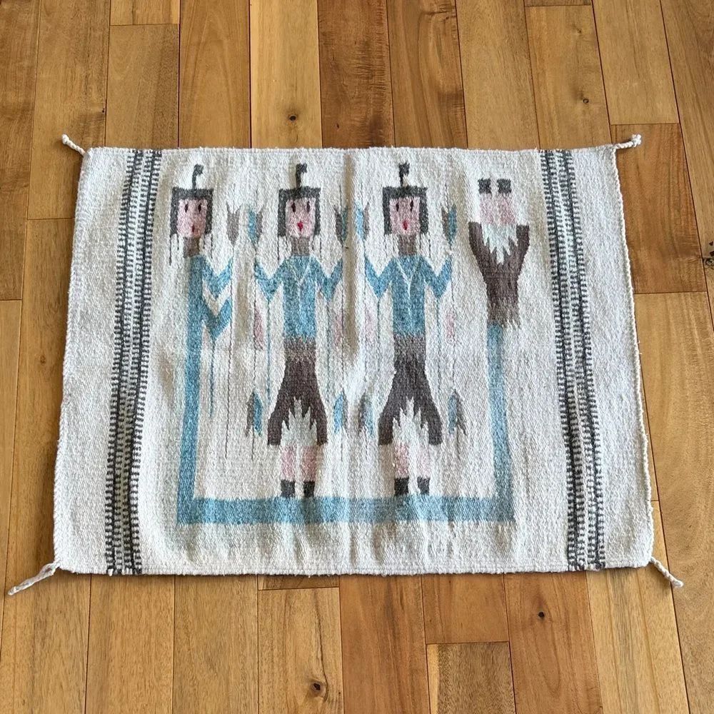 Vintage Navajo style Yei rug.